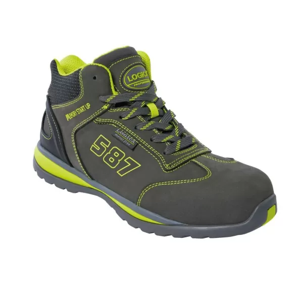 Logica Professional SCARPE ANTINFORTUNISTICHE ALTE GRIGIA/VERDE NABUK S3 NUMERO 43 - Art. PLANET-43