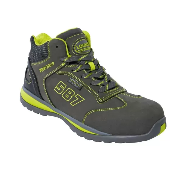 Logica Professional SCARPE ANTINFORTUNISTICHE ALTE GRIGIA/VERDE NABUK S3 NUMERO 41 - Art. PLANET-41