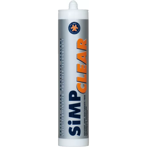 SIGILLANTE MONOCOMPONENTE CRISTALLINO SIMP CLEAR 290 ML* Art.PI0007903
NPT SiMP Clear Adesivo e sigillante elastico SiMP monoco
