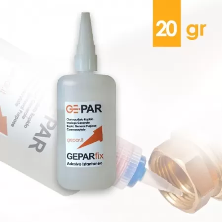  ADESIVO ISTANTANEO CIANACRILATO GEPARFIX CIANACRILATO ADESIVO ISTANTANEO IMPIEGO GENERALE 20 GR Art.CYAN.020