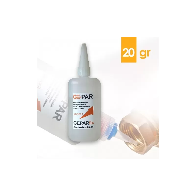  ADESIVO ISTANTANEO CIANACRILATO GEPARFIX CIANACRILATO ADESIVO ISTANTANEO IMPIEGO GENERALE 20 GR Art.CYAN.020