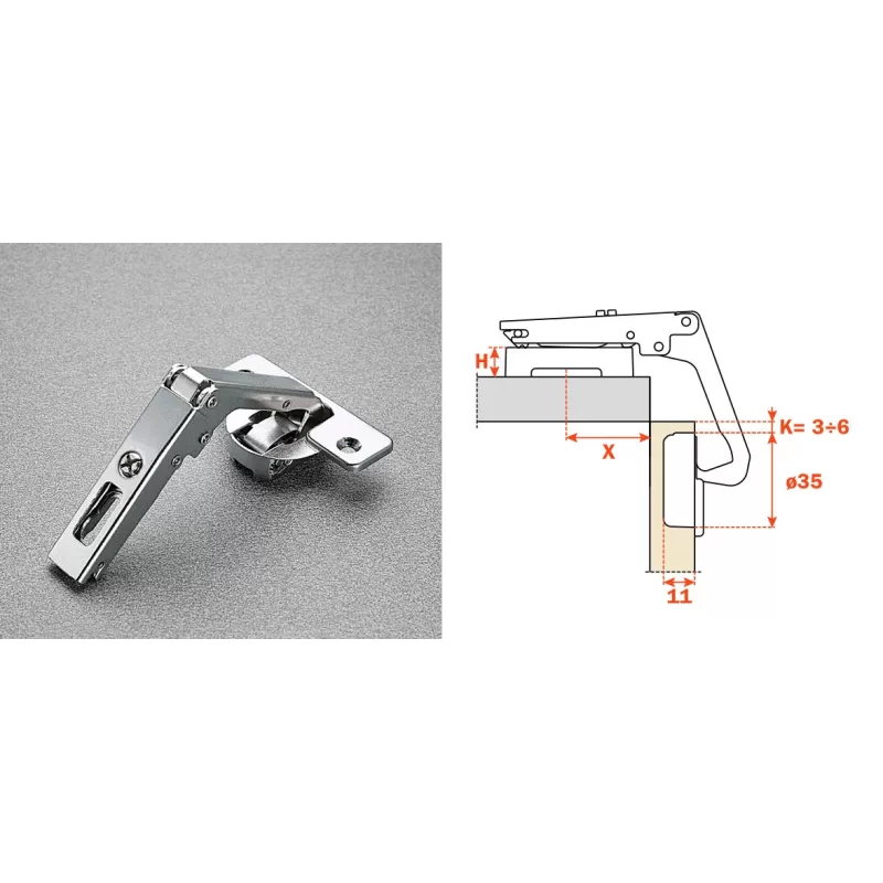 Salice SALICE CERNIERA PER ANGOLI SERIE 200 CON SCODELLINO Ø 35 APERTURA A 70° CHIUSURA AUTOMATICA - Art. C2AYA99
CERNIERA SALI
