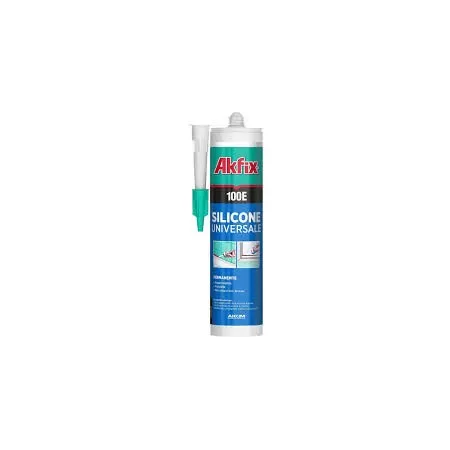  SILICONE ACETICO TRASPARENTE AKFIX 100E 280 ML Art.SA041PZ