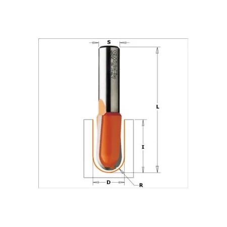 Cmt FRESA RAGGIO CONVESSO HW Z2 S=6 D=9.5X6.4X51 R=4.75 DX Art.714.095.11