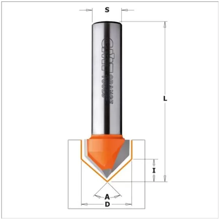Cmt FRESA PER INTAGLI A 90 GRADI HW S=6 D=9.5X12.7X45 DX - Art. 715.095.11
