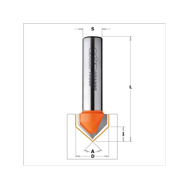 Cmt FRESA PER INTAGLI A 90 GRADI HW S=6 D=9.5X12.7X45 DX - Art. 715.095.11
