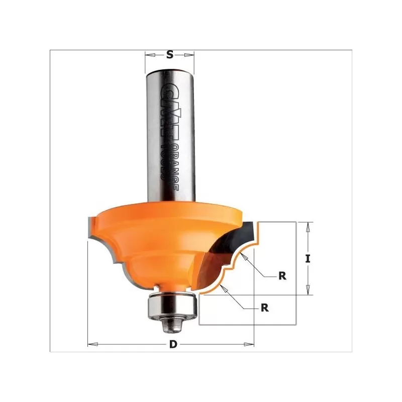 Cmt FRESA PROFILATA CON CUSCINETTO HW S=6 D=42.8 R=6.4 DX - Art. 741.380.11