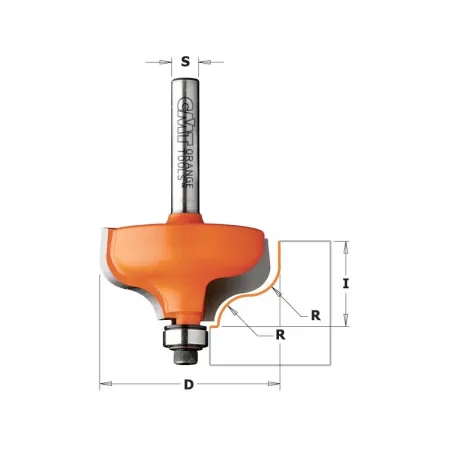 Cmt FRESA PROFILATA CON CUSCINETTO HW Z2 S=6 D=38.1 R=6.4 DX Art.760.064.11 
FRESE PROFILATE