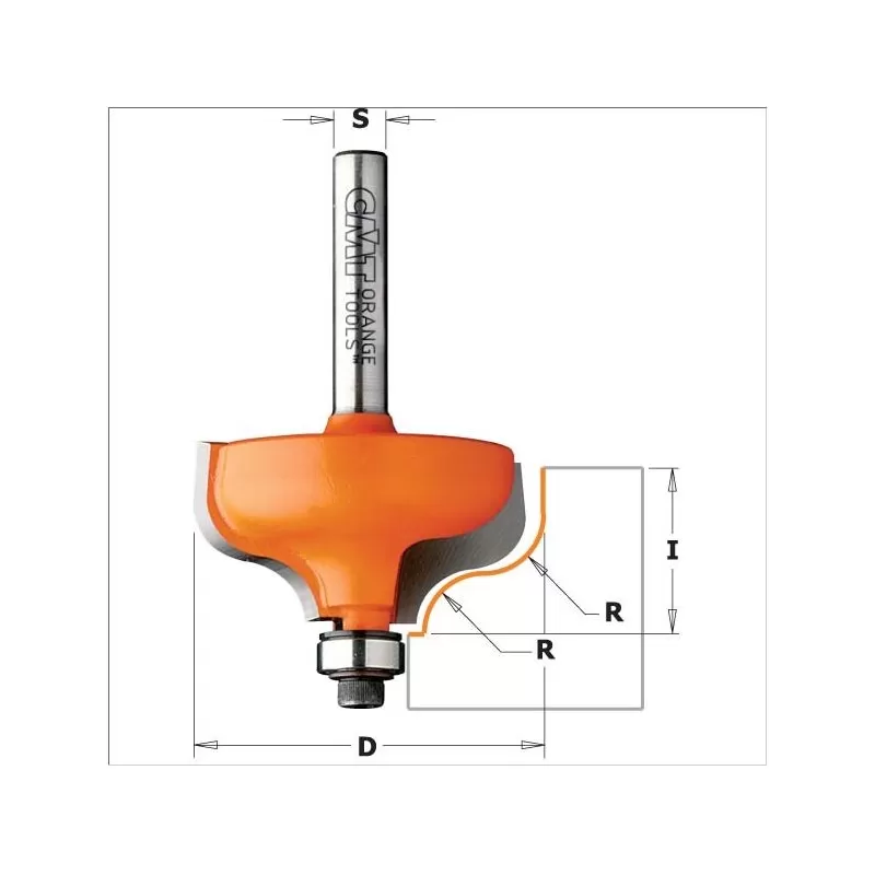 Cmt FRESA PROFILATA CON CUSCINETTO HW Z2 S=6 D=28.7 R=4 DX - Art. 760.040.11