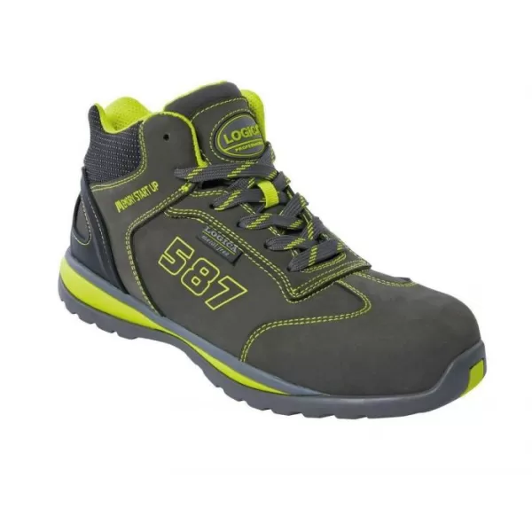 Logica Professional SCARPE ANTINFORTUNISTICHE ALTE GRIGIA/VERDE NABUK S3 NUMERO 42 - Art. PLANET-42