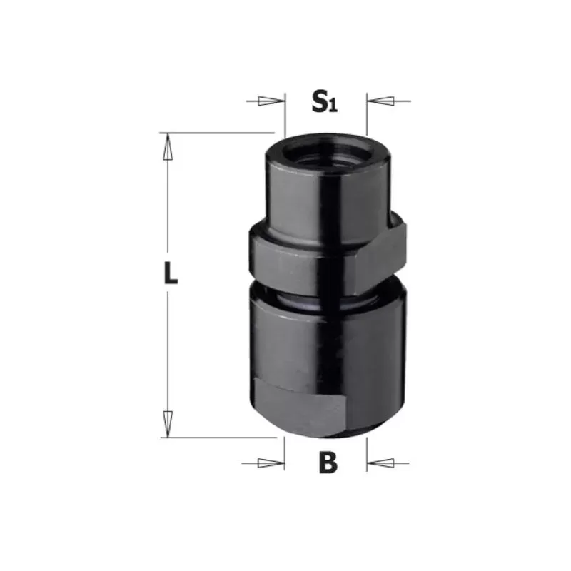 Cmt MANDRINO PORTAFRESE M12X1 DX CON GHIERA PER PINZE D=6-6.35-8-9.5 - Art. 796.000.00
