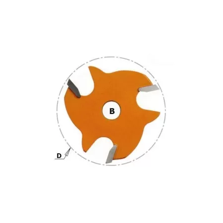 Cmt FRESA A DISCO PER CANALI LATERALI HW Z3 D=47.6X2.0/1.3X8 MM Art.822.320.11