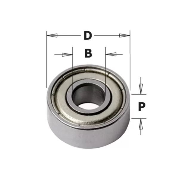 Cmt CUSCINETTO DI GUIDA D=6 D=13 SP=5 - Art. 791.023.00