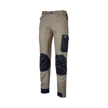 LOGICA PANTALONE DA LAVORO POLYCOTONE STRECTH BEIGE/NERO RINFORZATO TAGLIA S