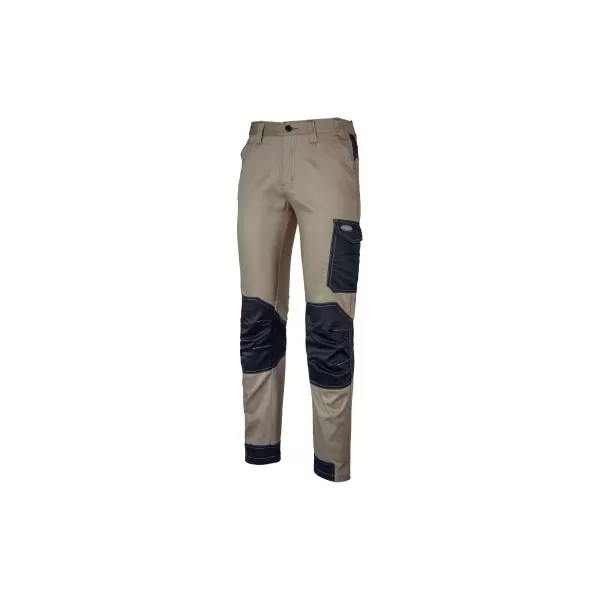 LOGICA PANTALONE DA LAVORO POLYCOTONE STRECTH BEIGE/NERO RINFORZATO TAGLIA S