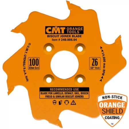 Cmt LAMA CIRCOLARE PER LAMELLO HW 100X3.96/3.0X22+4 Z6 ATB LAMA CMT 240.006.04
LAME PER INCASTRI CMT