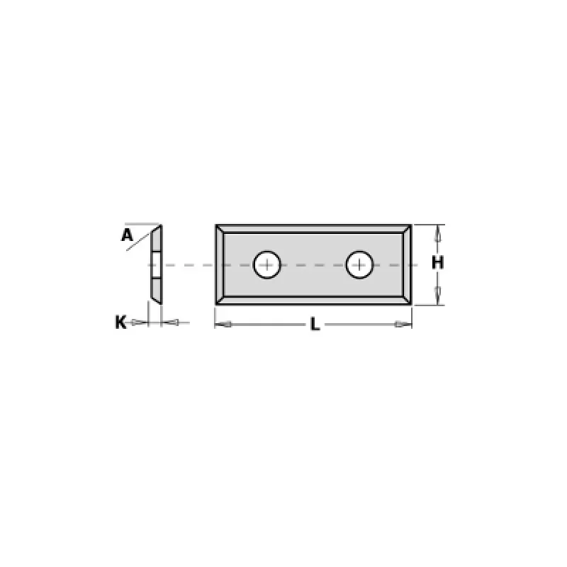 Cmt COLTELLO REVERSIBILE STANDARD 4 TAGLIENTI (4/35°)  49.2X9X1.5 MM HW-K1920 PZ 1 Art.790.495.09
