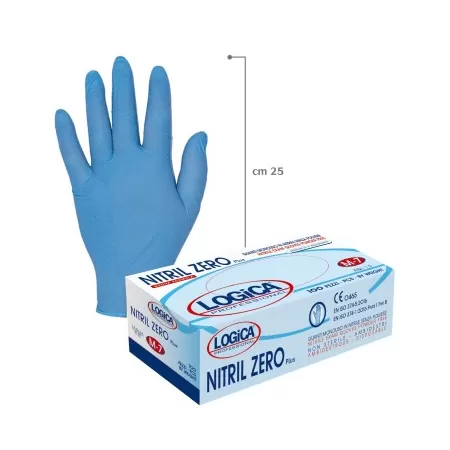 Logica Professional GUANTI IN NITRILE BLU SENZA POLVERE 5 GRAMMI 100 PEZZI TAGLIA M Art.NITRILZERO-M