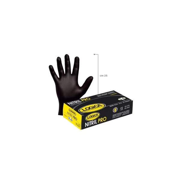 Logica Professional GUANTO NITRILE NERO 7 GRAMMI TAGLIA XL 100 PEZZI - Art. NITRILPRO-XL