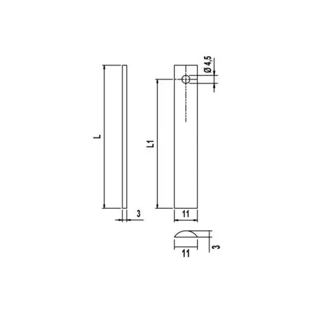 Moia ASTA SEMITONDA PER SERRATURA CREMONESE IN ACCIAIO ZINCATO - Art. SAST04586_2