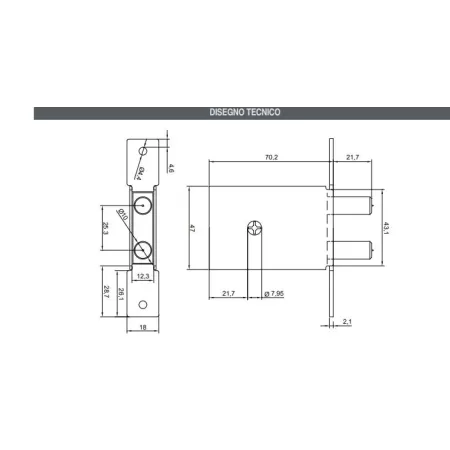 Moia SERRATURA CON CHIAVE A SPILLO DA INFILARE DOPPIO PERNO Art.100878
Serratura con chiave a spillo da infilare 2