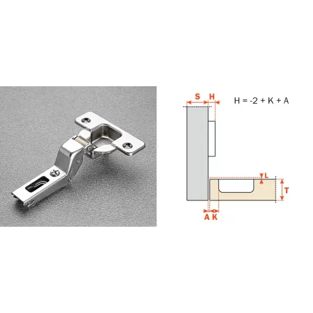 Salice CERNIERA SERIE 200 PER ANTE LEGNO FORO 35 APERTURA 110° COLLO 17 CHIUSURA NORMALE - Art. C2A6P99