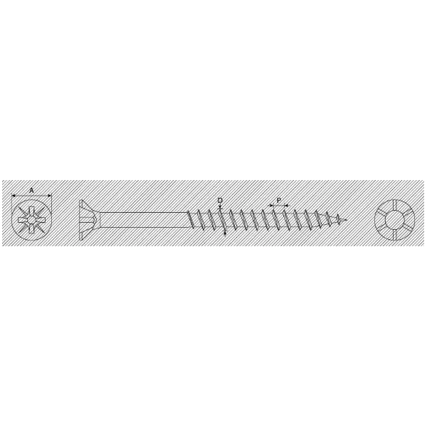 Ambrovit VITI TRUCIOLARI FILETTO PARZIALE 3,5X35 MM TESTA SVASATA PIANA PZ BRONZATE 500 PZ* Art.05152 3,5X35/21 TG3