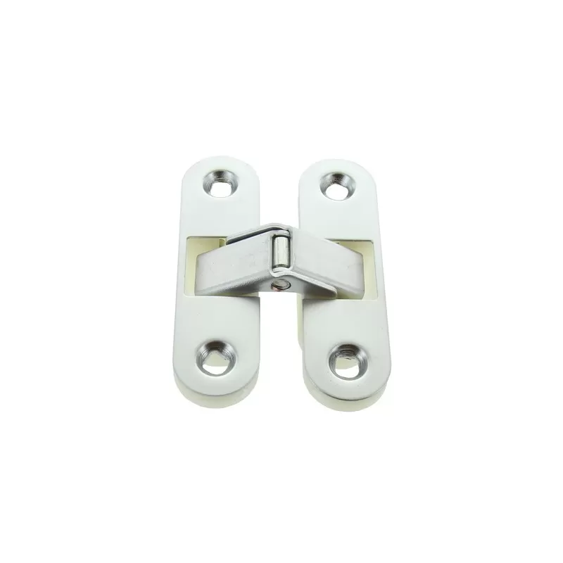  CERNIERA INVISIBILE PER PORTE 63X89 MM APERTURA 180° CROMO SATINATA - Art. 92806