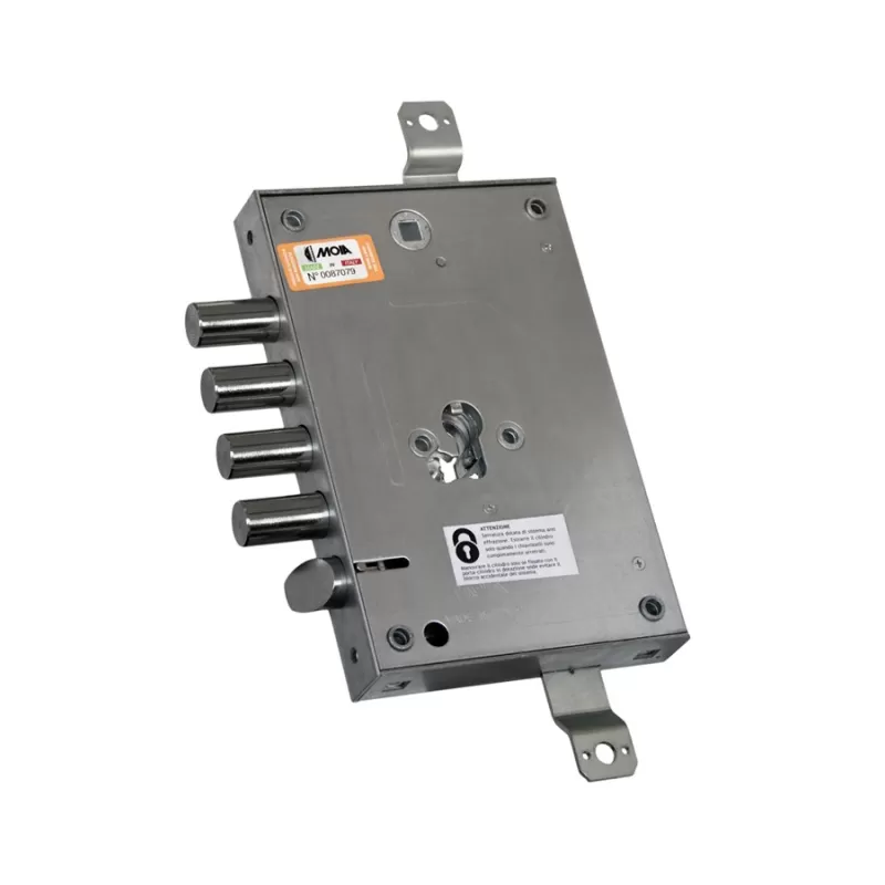 Moia SERRATURA PER PORTA BLINDATA AD INCASSO PROFILO EUROPEO INTERASSE 63 MM PASSO CHIAVISTELLI 28 MM REVERSIBILE Art.664/280DFB