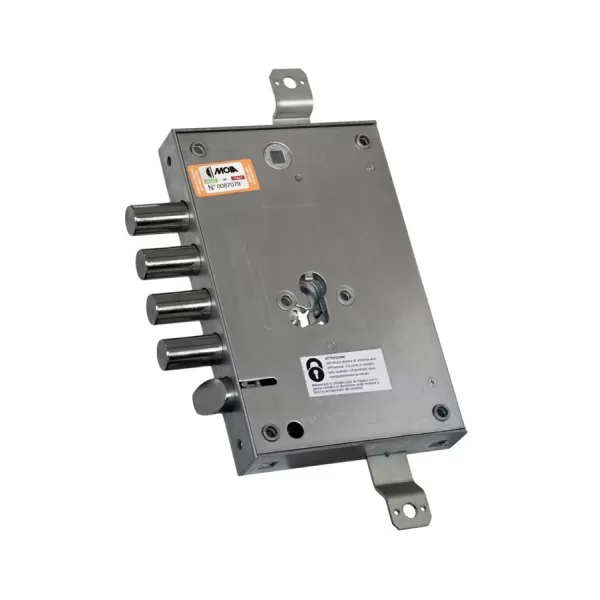 Moia SERRATURA PER PORTA BLINDATA AD INCASSO PROFILO EUROPEO INTERASSE 73 MM PASSO CHIAVISTELLI 28 MM REVERSIBILE- Art. 664/281D