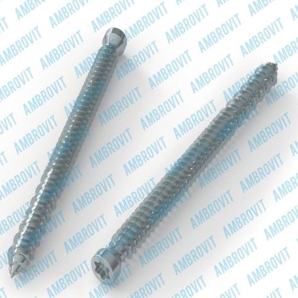Ambrovit VITI PER CALCESTRUZZO TESTA CILINDRICA 7,5X122 MM TX30 ZINCATE PEZZI 100* Art.07062 7,5X122 TG51
Viti per Cemento 7,5x