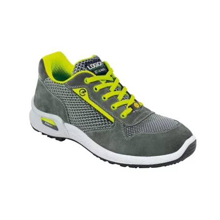 LOGICA SCARPE ANTINFORTUNISTICHE S1P ESD CON TESSUTO ANTIABRASIONE SOLETTA MEMORY GRIGIO/GIALLA NUMERO 40 - Art. CUBA-40