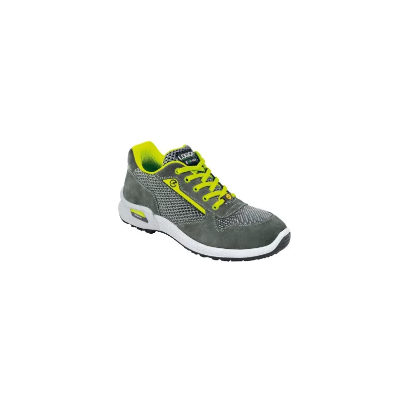 LOGICA SCARPE ANTINFORTUNISTICHE S1P ESD CON TESSUTO ANTIABRASIONE SOLETTA MEMORY GRIGIO/GIALLA NUMERO 40 - Art. CUBA-40
