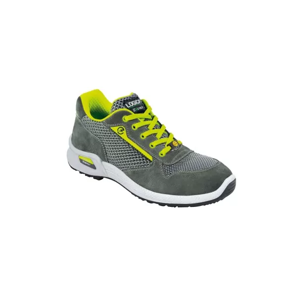 LOGICA SCARPE ANTINFORTUNISTICHE S1P ESD CON TESSUTO ANTIABRASIONE SOLETTA MEMORY GRIGIO/GIALLA NUMERO 40 - Art. CUBA-40