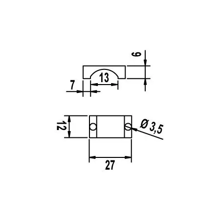 Moia GUIDA ASTA PER SERRATURA CREMONESE IN PLASTICA COLORE NERO Art.SGUI04585 2