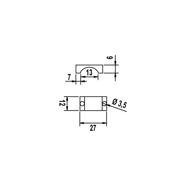 Moia GUIDA ASTA PER SERRATURA CREMONESE IN PLASTICA COLORE NERO Art.SGUI04585