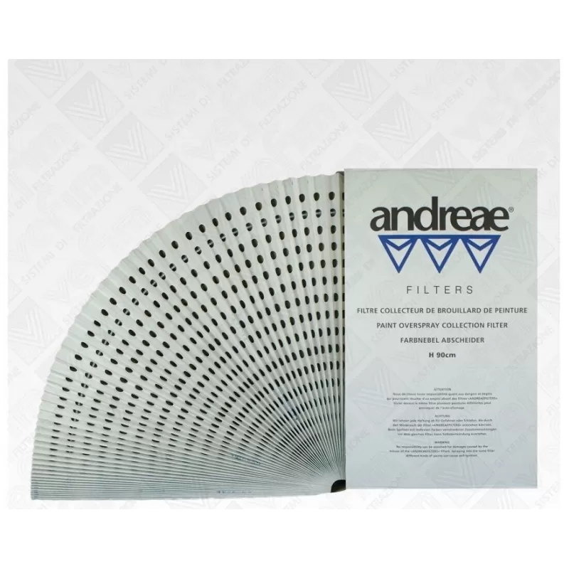 FILTRO INERZIALE PER CABINE IN CARTONE PIEGHETTATO H 90 CM ANDREAE