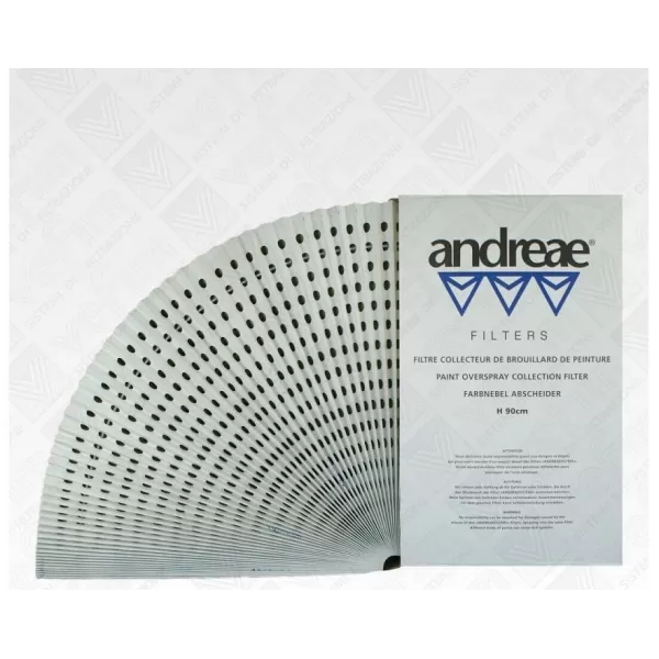 FILTRO INERZIALE PER CABINE IN CARTONE PIEGHETTATO H 90 CM ANDREAE