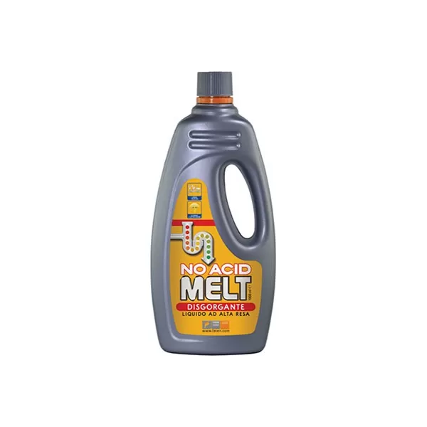  DISGORGANTE LIQUIDO CONCENTRATO MELT NO ACID 1 L Art.337252
MELT NO ACID 
Disgorgante liquido concentrato ad alta resa ml.100