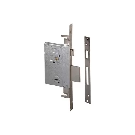 SERRATURA DA INFILARE DOPPIA MAPPA 57255 CISA 4 MANDATE ENTRATA 60 MM FRONTALINO 25 MM INTERASSE 85 MM CATENACCIO E SCROCCO - Ar