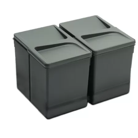 PATTUMIERA DOPPIA PER CASSETTO DA 60 CM 15+15 LT CON COPERCHIO*
