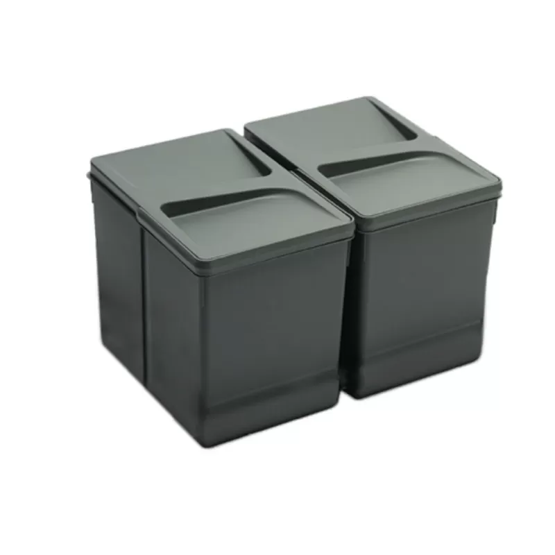 PATTUMIERA DOPPIA PER CASSETTO DA 60 CM 15+15 LT CON COPERCHIO*
