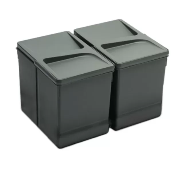PATTUMIERA DOPPIA PER CASSETTO DA 60 CM 15+15 LT CON COPERCHIO*
