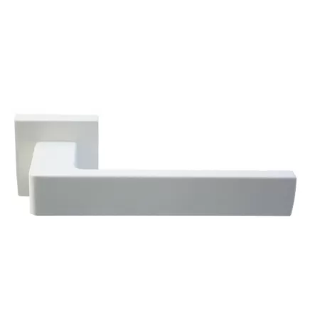 Comit MANIGLIA BIBLO ROSETTA QUADRA RO57 FORO CHIAVE RAL 9010 BIANCO OPACO - Art. BIBRO57P-ZRA9010O