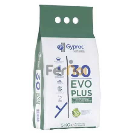 Gyproc STUCCO PER CARTONGESSO IN POLVERE GYPROC 30 EVOPLUS 5 KG - Art. 294724