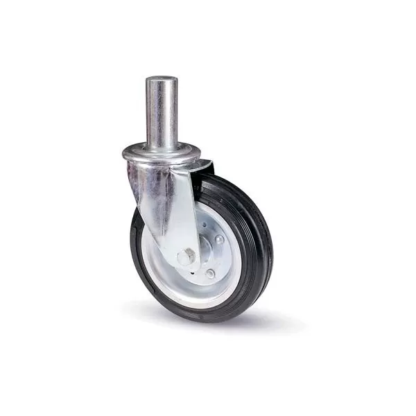 Avo RUOTA A FORCELLA TUBI INNOCENTI 80BI AVO  A/ZINCR/GOMMA NERA MM 200X50 PERNO GIR MM 40X190 - Art. 8323476