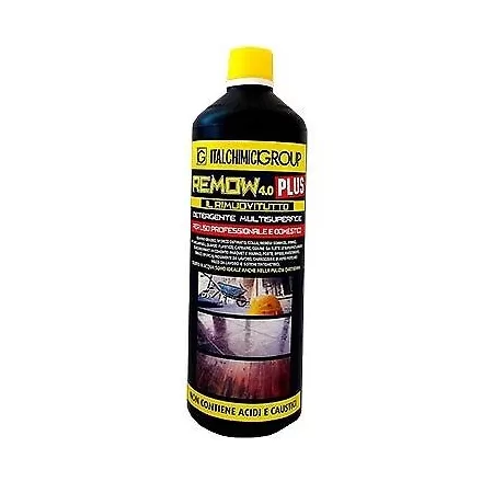 DETERGENTE MULTISUPERFICIE REMOW SCIOGLITUTTO 4.0 PLUS PER USO PROFESSIONALE E DOMESTICO 1 L italchimici group
