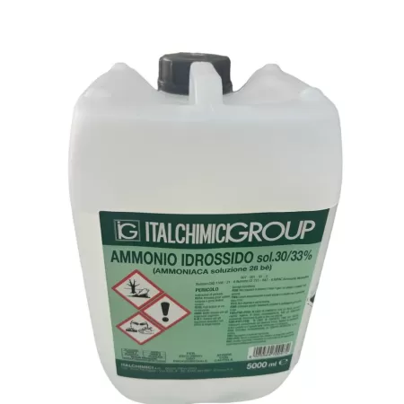 Italchimici Group AMMONIACA PURA 28 BE' AMMONIO IDROSSIDO SOL. 30/33%- 5 L - Art. 70047