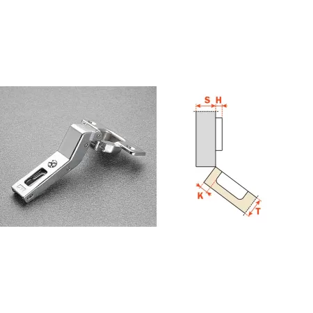 Salice CERNIERA PER ANTE LEGNO DI FORTE SPESSORE SERIE 200 FORO 35 MM APERTURA 94° APPLICAZIONE ANGOLARE POSITIVA COLLO 37° CHIU