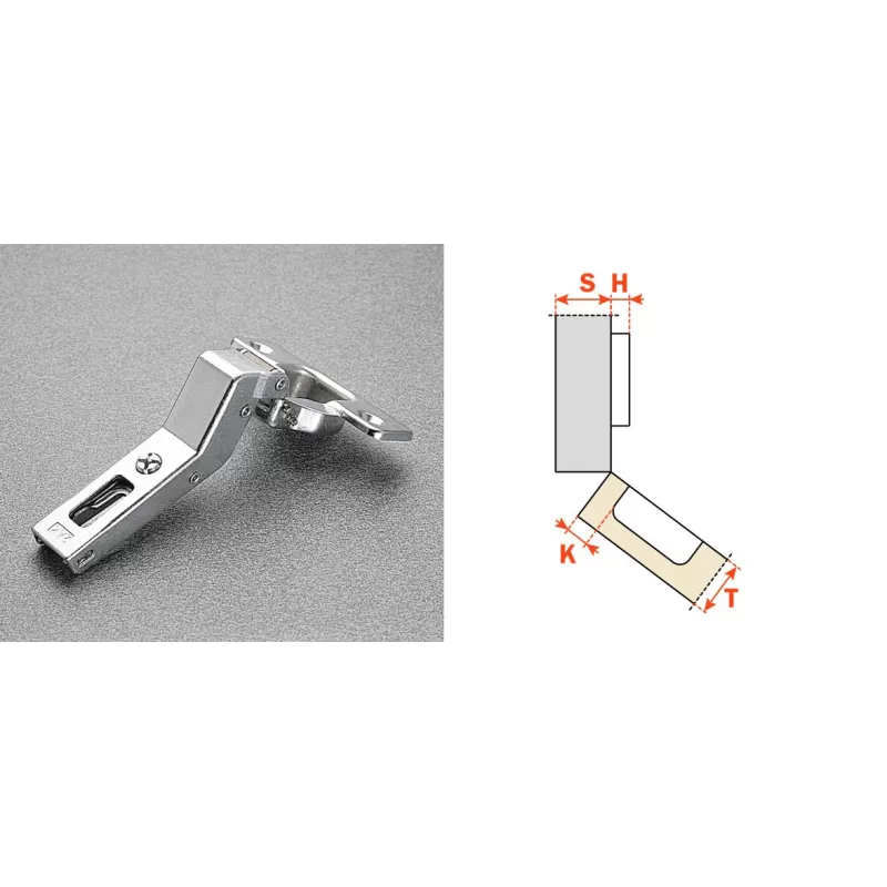 Salice CERNIERA PER ANTE LEGNO DI FORTE SPESSORE SERIE 200 FORO 35 MM APERTURA 94° APPLICAZIONE ANGOLARE POSITIVA COLLO 37° CHIU